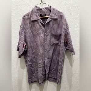 Bugatchi Purple Striped Men's Casual Shirt